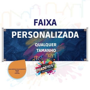 Faixa Personalizado  Inserir Tamanho 4x0  Bastão, Cordão e Ponteira 