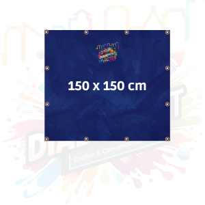 Lona 150 x 150 cm  Inserir Tamanho 4x0  Com ilhós 