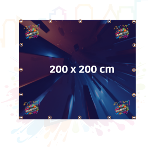 Lona 200 x 200 cm  Inserir Tamanho 4x0  Com ilhós 